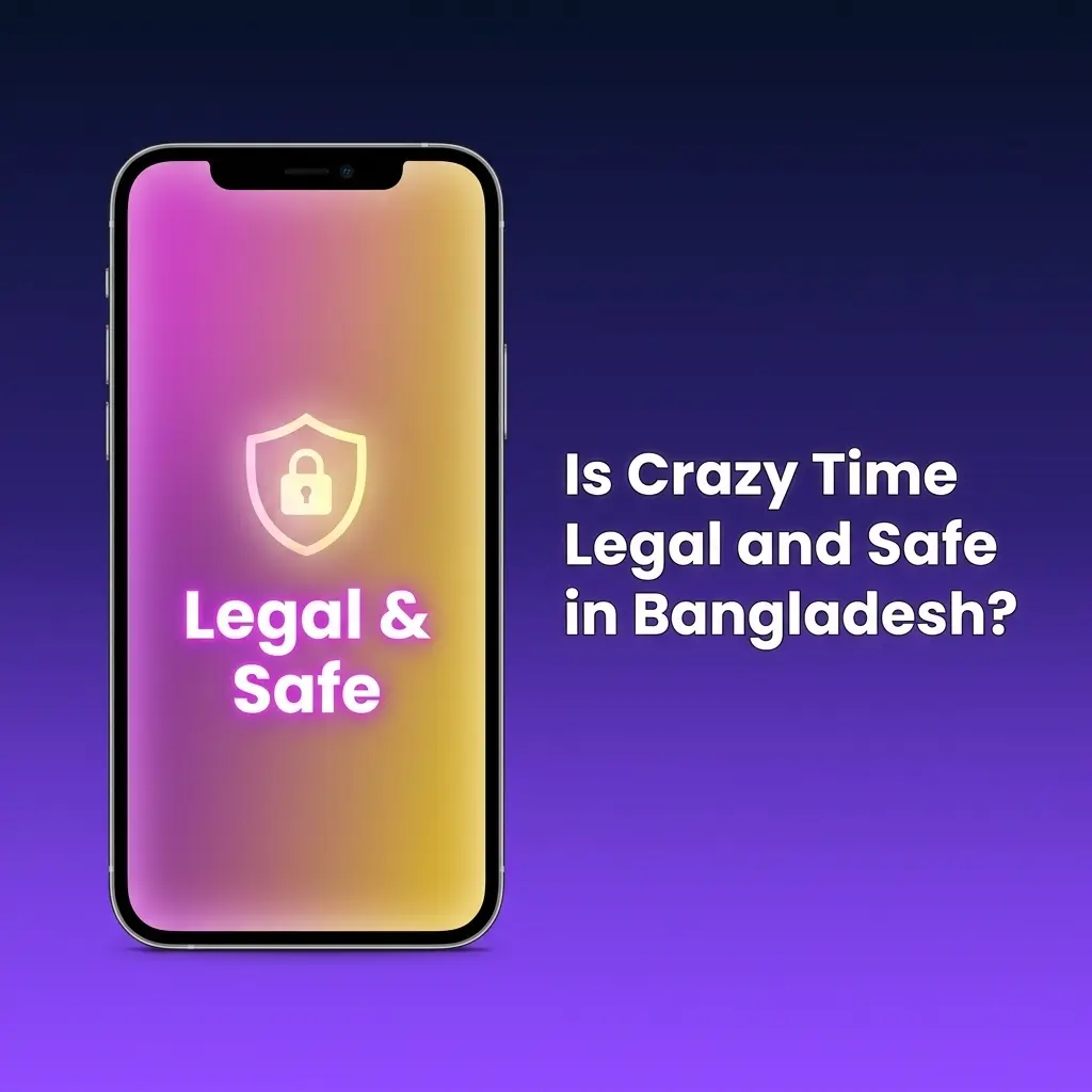 Crazy Time live game wheel on an internationally licensed online casino platform safe for Bangladesh players